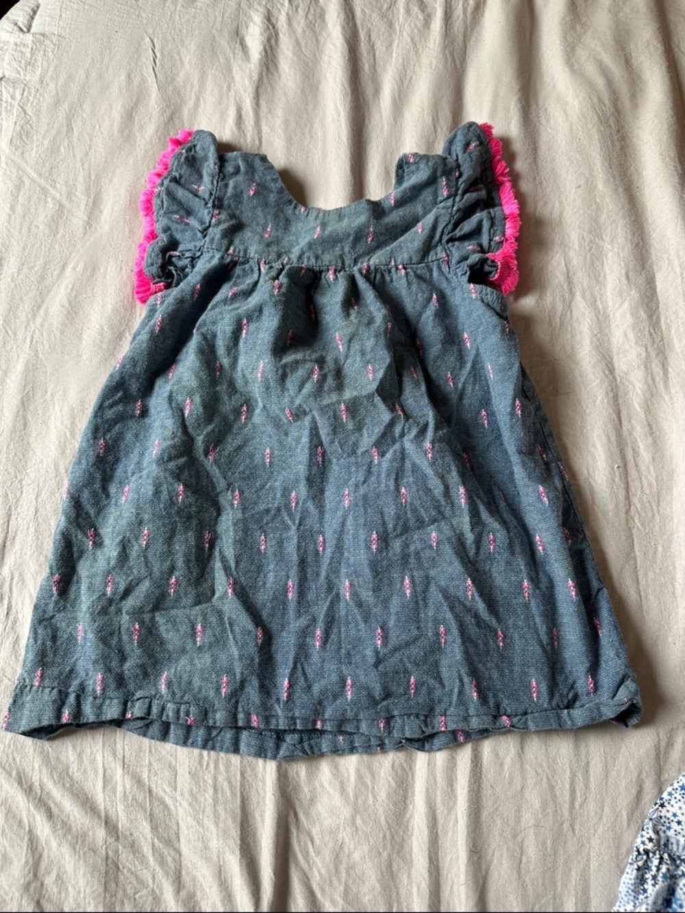 H&M Navy Tank Top with Bright Pink Trim